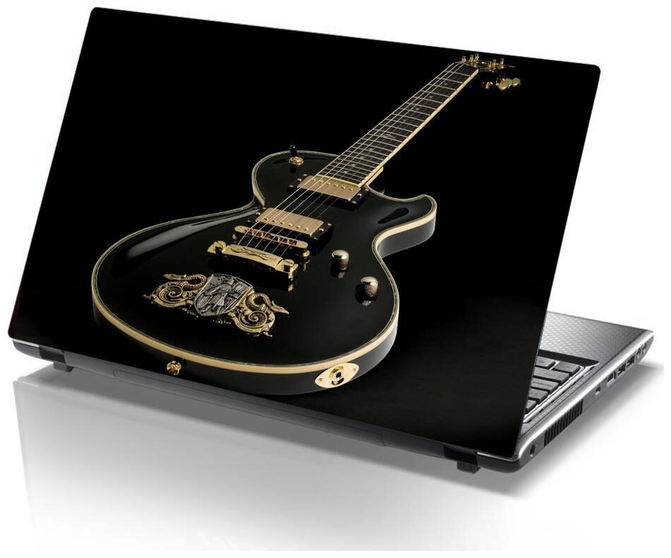 

Laptop Sticker (guiter black Surface Covering Area 38 1cm x 25 4cm (15 x 10 inch))