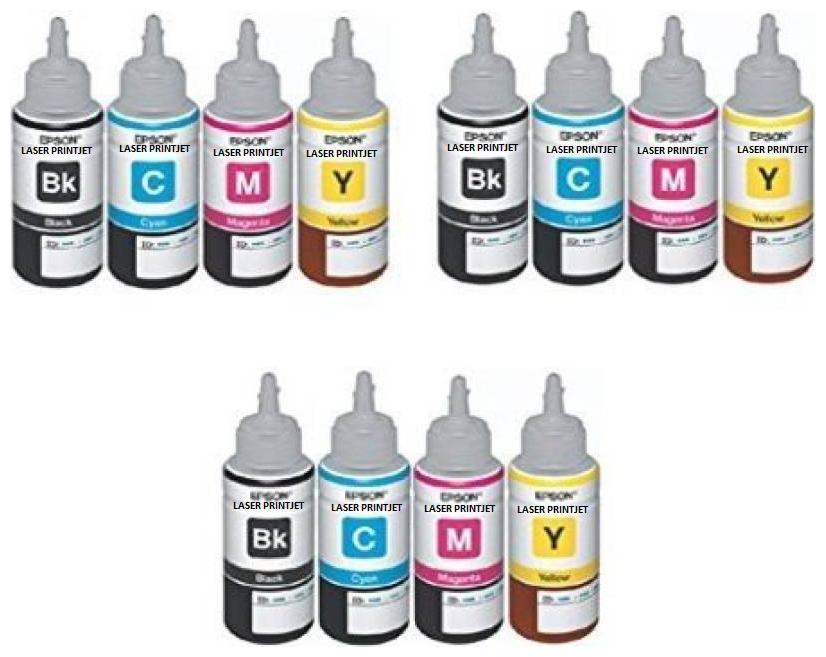 Epson T664 L SERIES Multi Color Ink set of 3 Black, Magenta, Yellow, Cyan Multi Color Ink Cartridge Black, Magenta, Cyan, Yellow