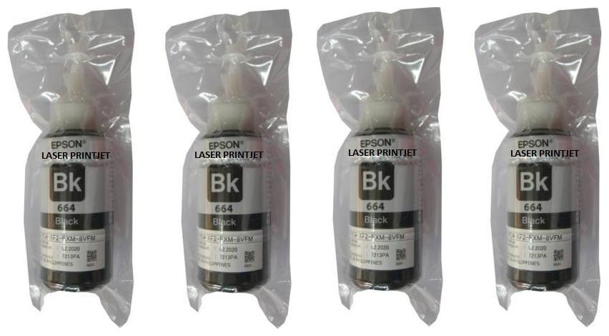 Laserprintjet EPSON T6641 Black ink 4 pics for Epson L100 / L110 / L130 / L200 / L210 / L455 / L550 / L555 / L565 / L1300 printers Multi Color Ink C
