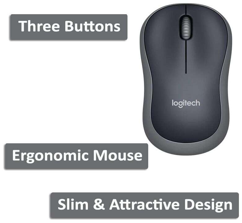 Logitech B175 Wireless Mouse Black by Original Store