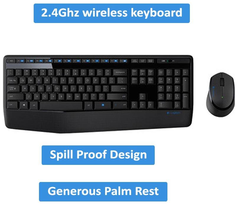 Logitech Logitech mk345 comfort usb keyboard and mouse combo black Wired Keyboard Mouse Set Black by Original Store