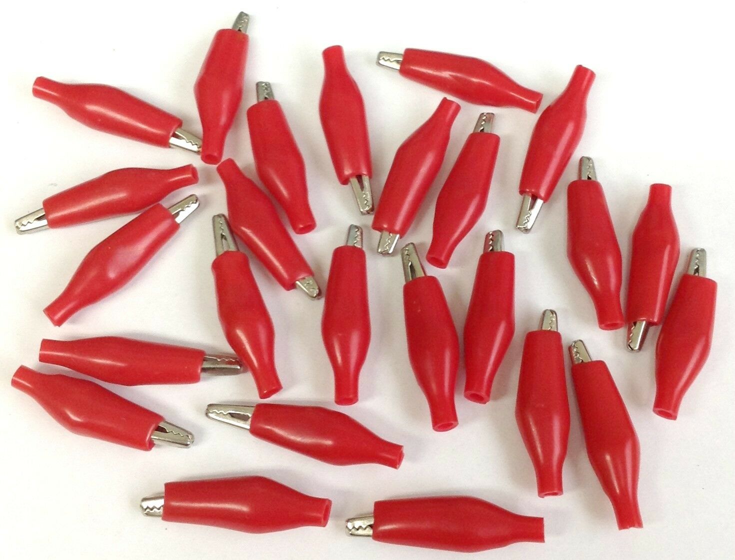 

Lot of (15) Belkin AP-2525 RED Alligator Clip Small Type With Vinyl Boot