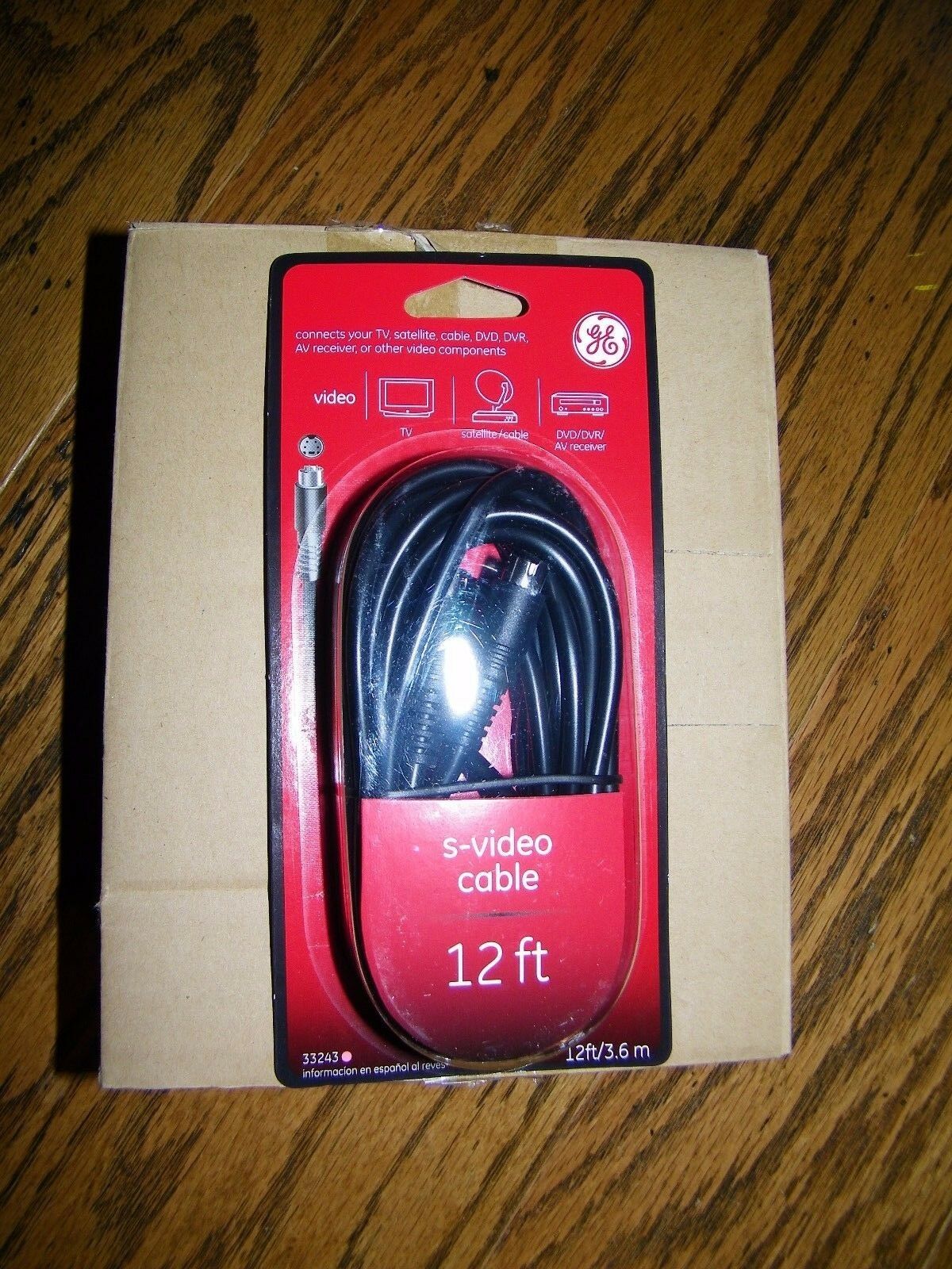 

Lot of 4 12 S-Video Cable Black Cord 33243 VHS Cable