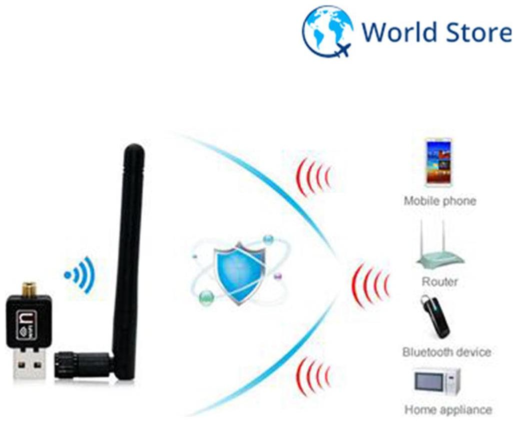 Magideal 802.11n/g/b 150Mbps Mini USB WiFi Wireless Adapter Network LAN Card Antenna