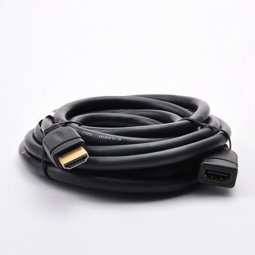 

Male to Female HDMI Cable - High Speed with Ethernet 28AWG CL3 3D Ready 6Ft