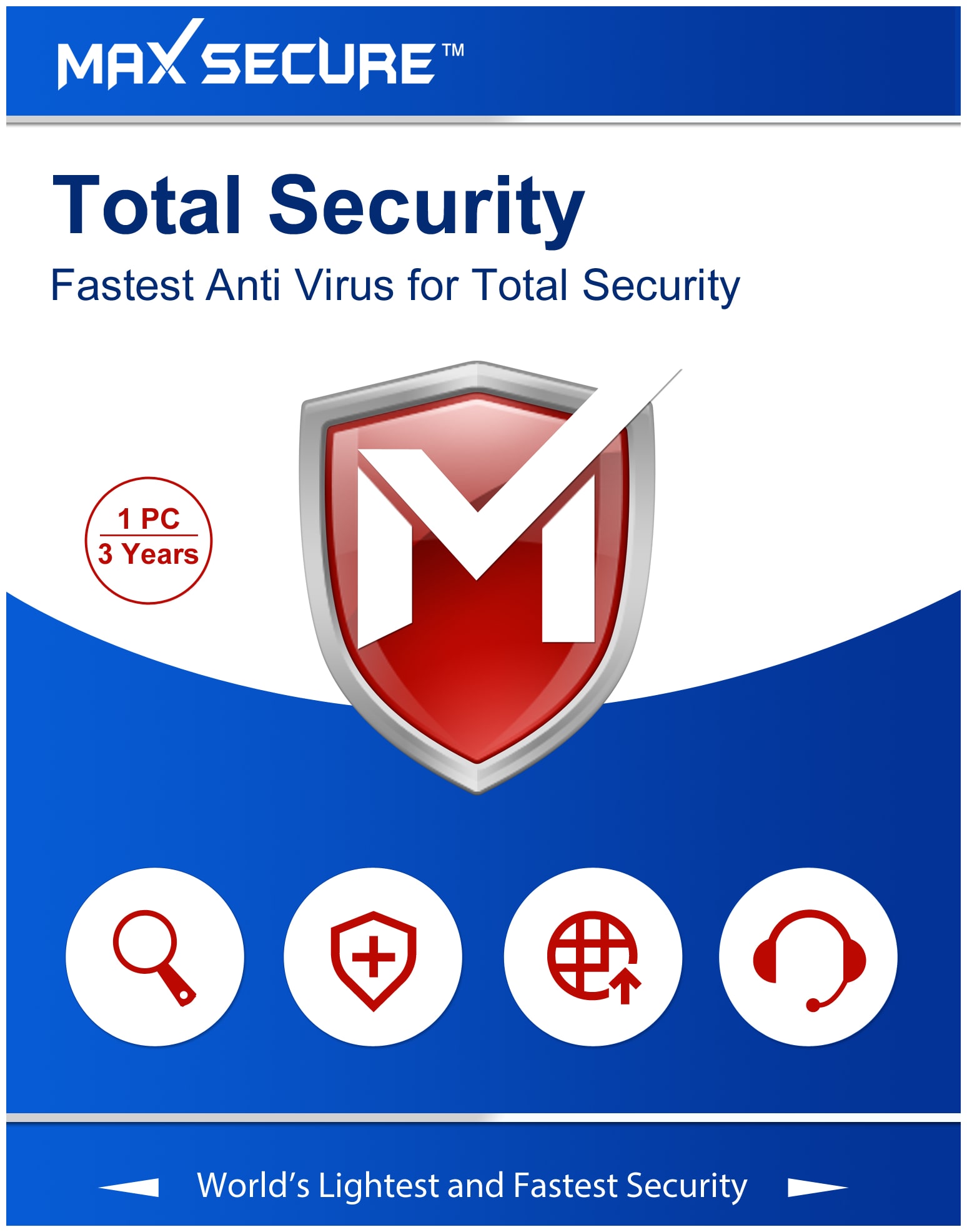 

Max Secure Total Security Version 6 - 1 PC 3 Year (Activation Key Card) registration code