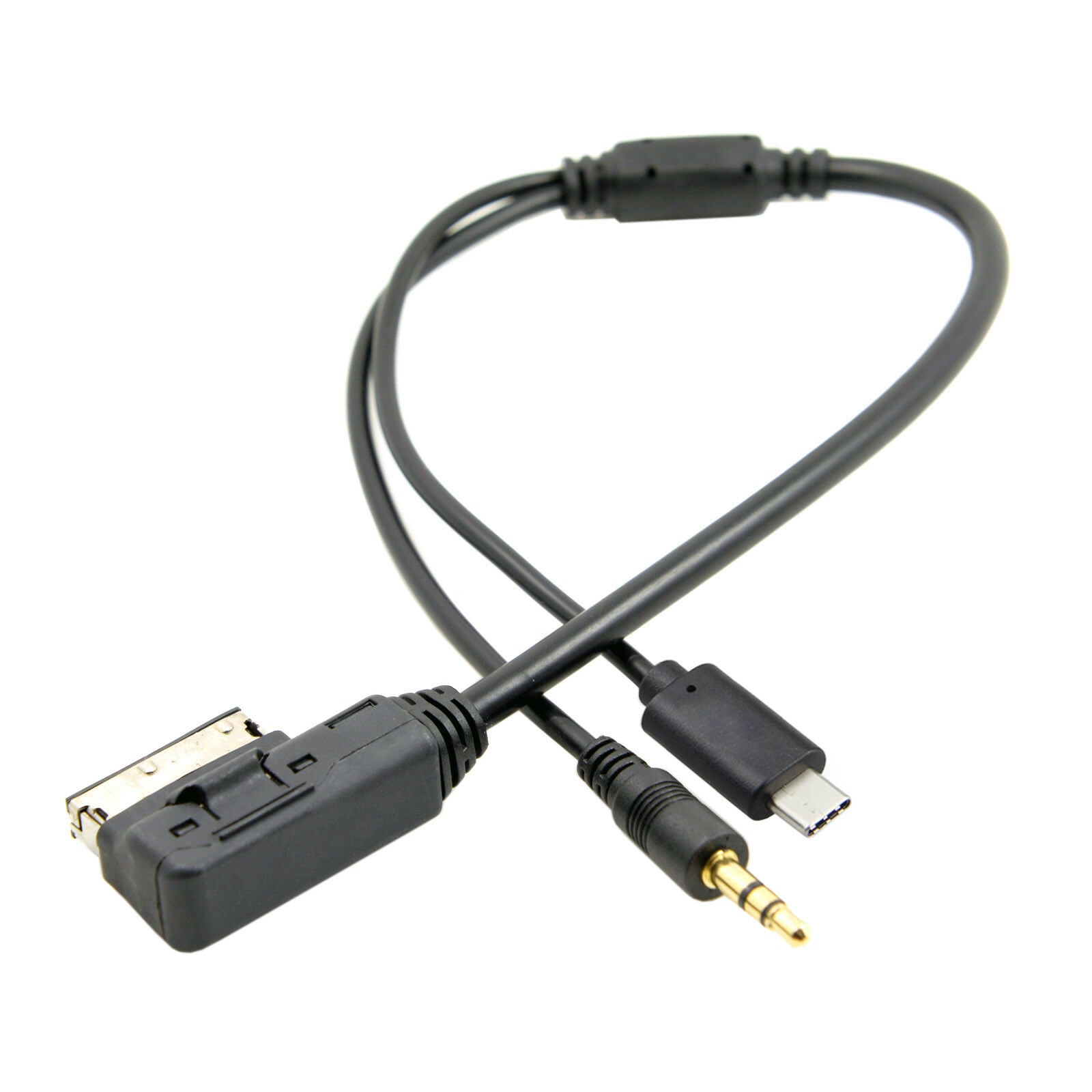 

Media In AMI MDI to Stereo 3 5mm Audio USB-C Aux Adapter Cable For VW AUDI 2014