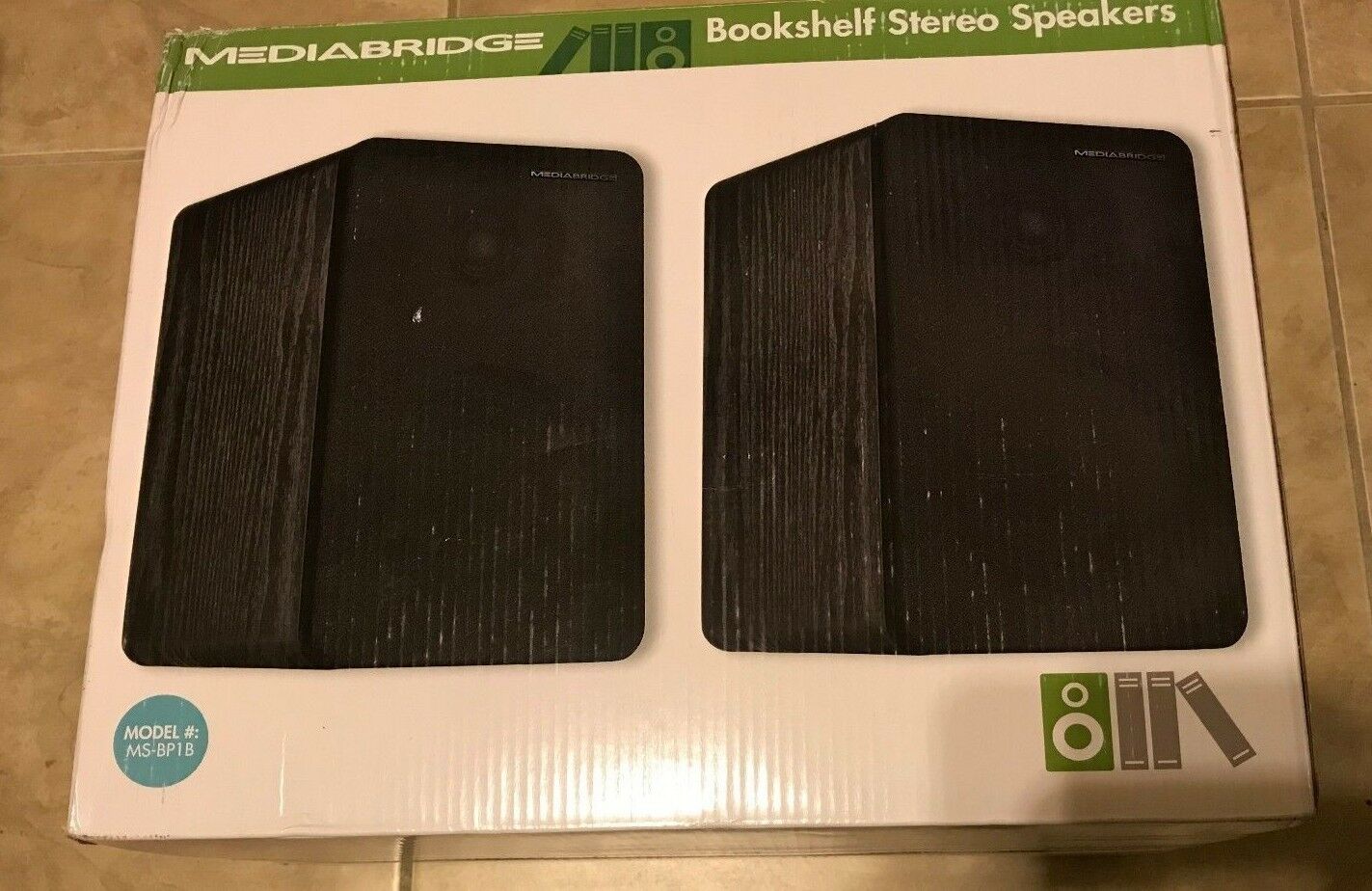 

Mediabridge MS-BP1B Bookshelf Pair 2 Speakers 4 Woofer NEW factory sealed