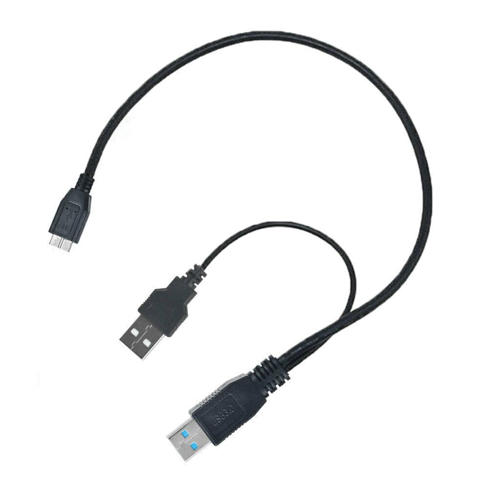 

Micro 60cm USB 3 0 Data Y Power Cable Lead for Toshiba Canvio Desk HDWC120XK3J1