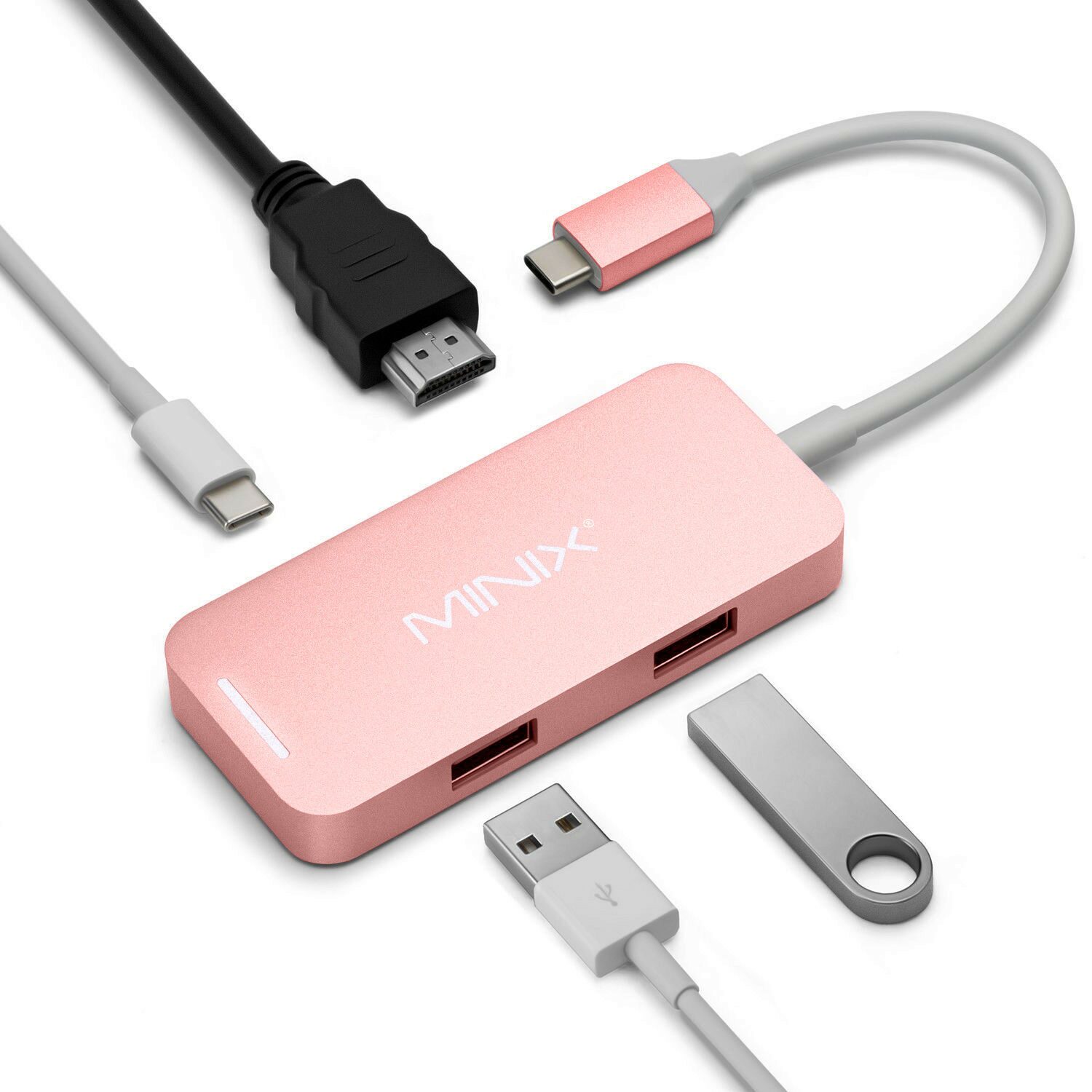 

Minix Neo C mini USB-C type C HDMI USB 3 0 high speed Macbook Pro SILVER-GOLD