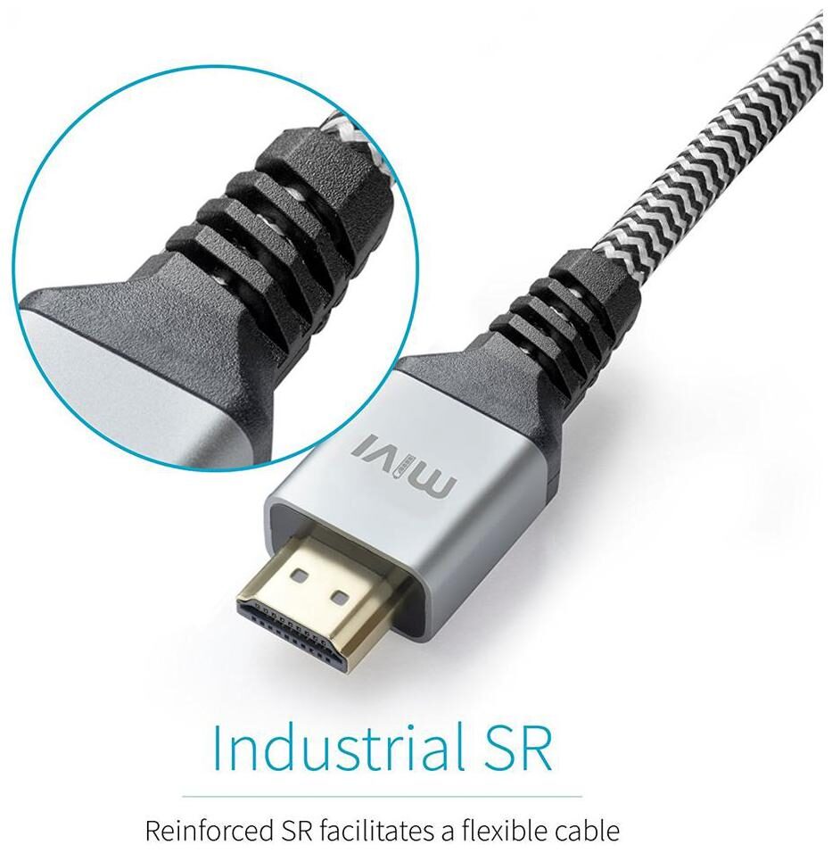 

MIVI HC3B2-BK HDMI Cable (Black Grey)