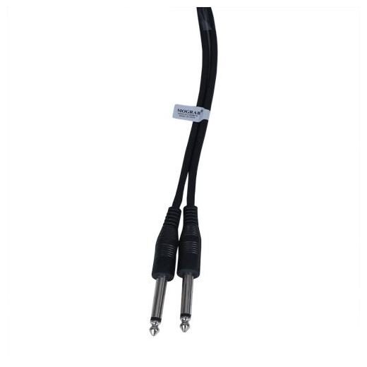 MOGRAB 6.35 Male to Male Stereo AUX Mono Jack Audio Cable for Guitar 1.5 M by Laxmi Communications