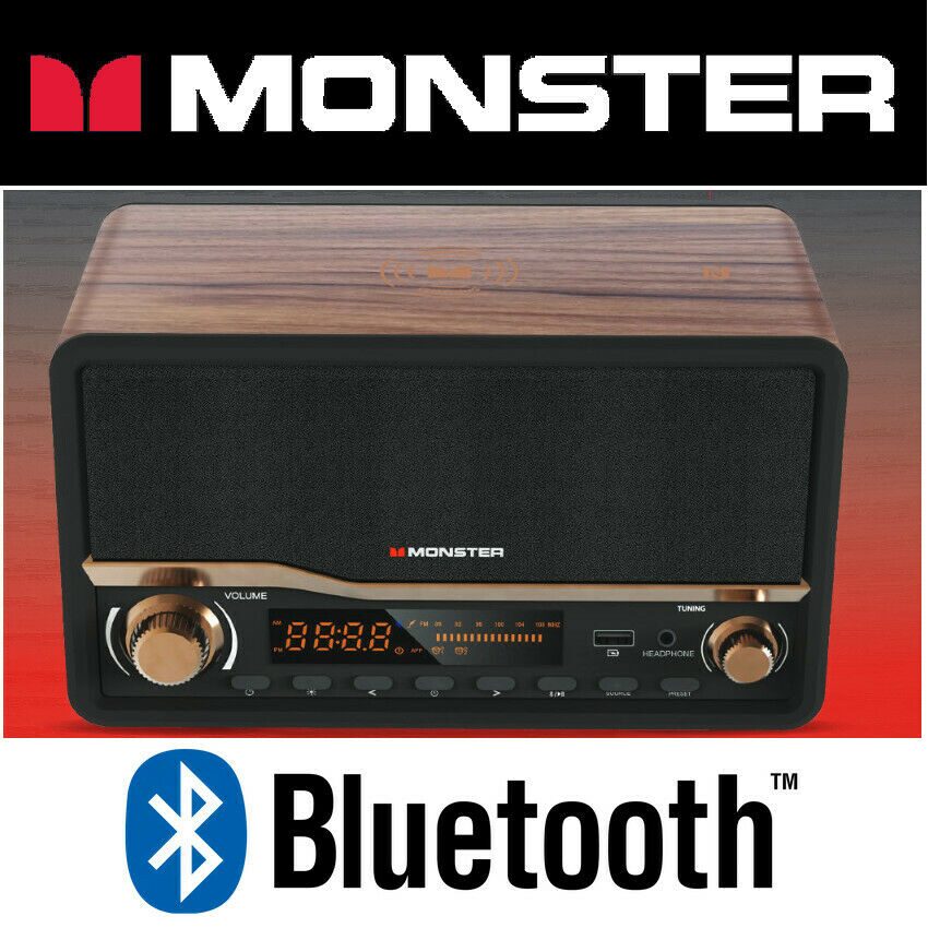 monster retro bluetooth radio