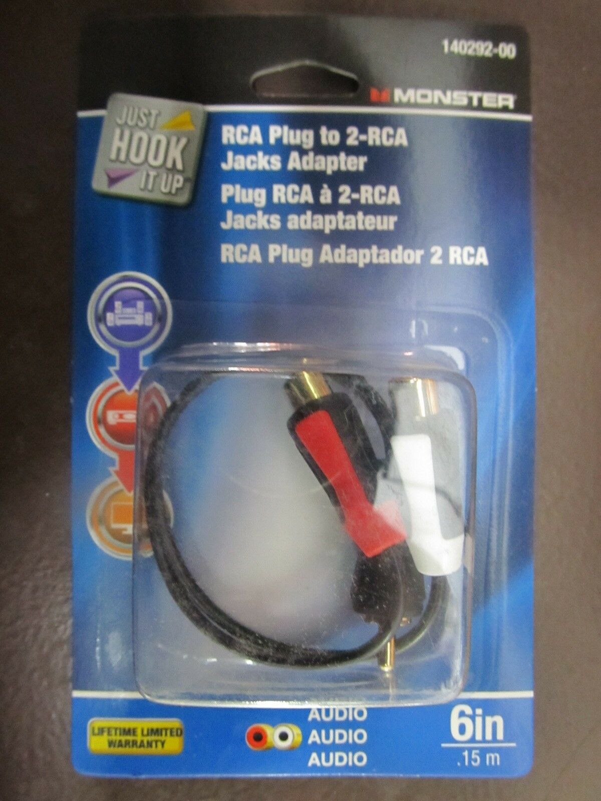 

Monster RCA Adapter Cable 6 Long 140292-00 NEW