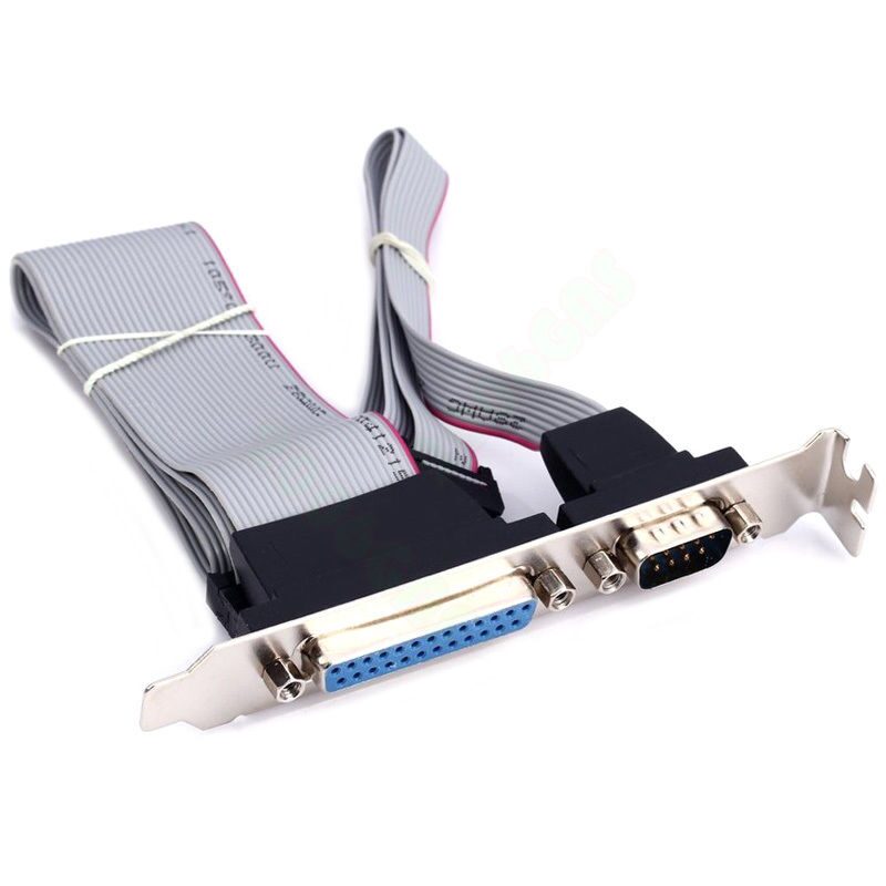 

Motherboard DB25 Com Port Serial Parallel Header Cable Bracket Connection