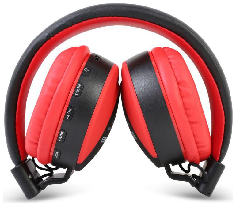 WOCKEEZ MS 771 Bluetooth Headphone Over Ear Bluetooth Headset Red by Shivman Traders