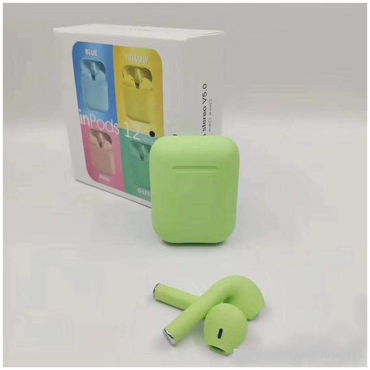 

QUXXA InPods-12 In-Ear Bluetooth Headset ( Green )