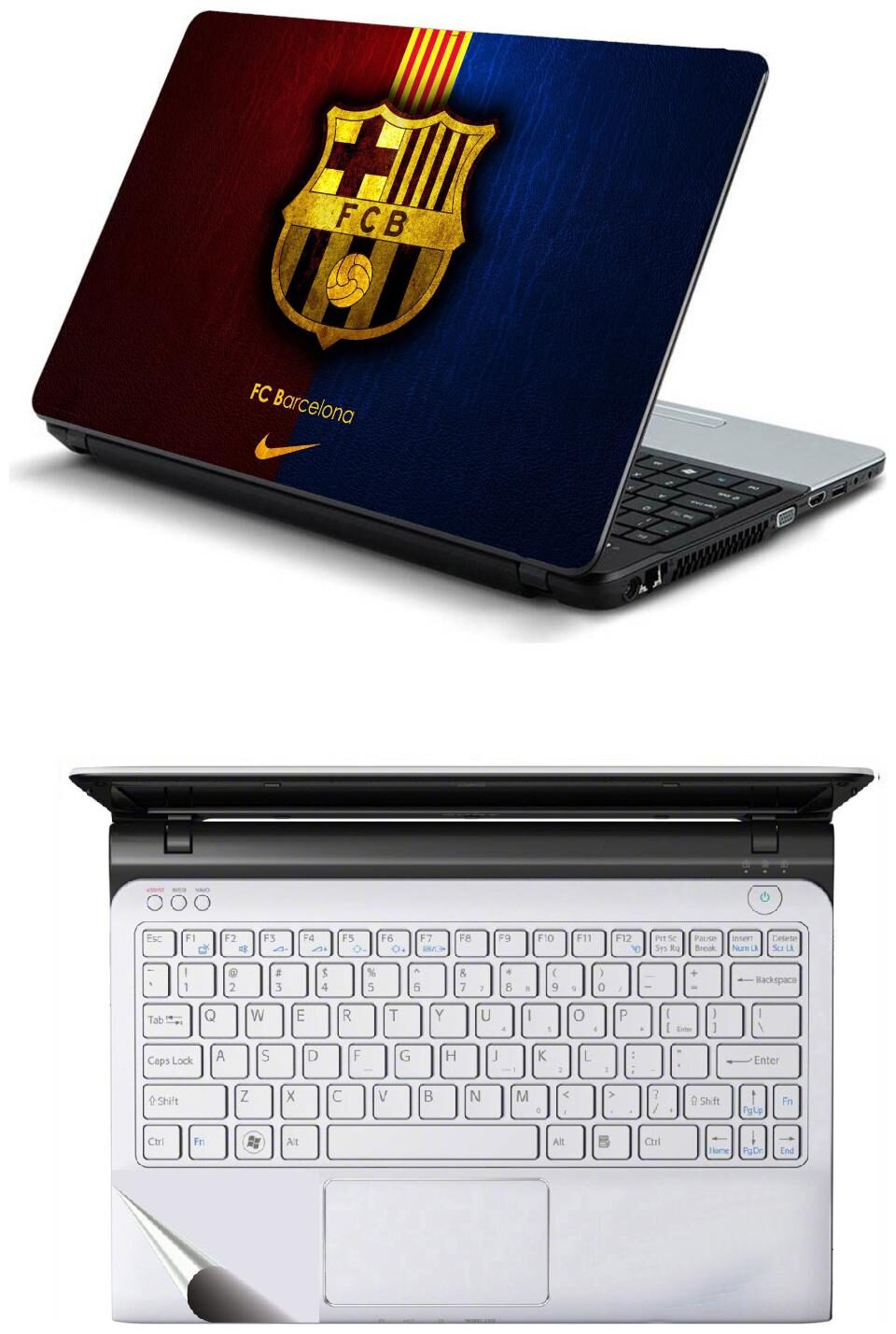 

Namo Arts Combo of Laptop Skins 15 6 inch Stickers with Laptop TrackPad Skin for All Laptop - Notebook PTMHQ10053 FCB Barcelona