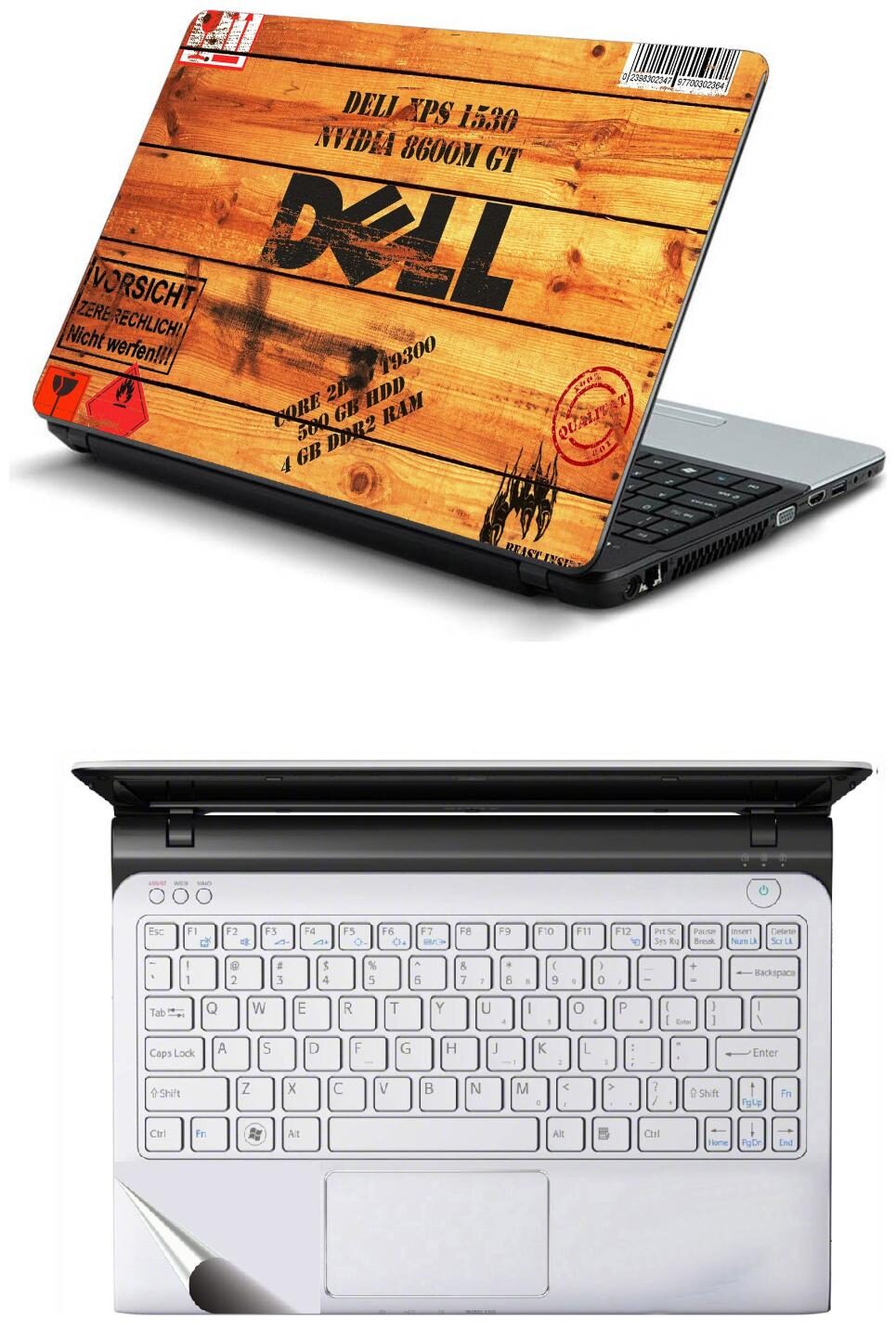 

Namo Arts Combo of Laptop Skins 15 6 inch Stickers with Laptop TrackPad Skin for All Laptop - Notebook PTMHQ10089 Wooden Dell