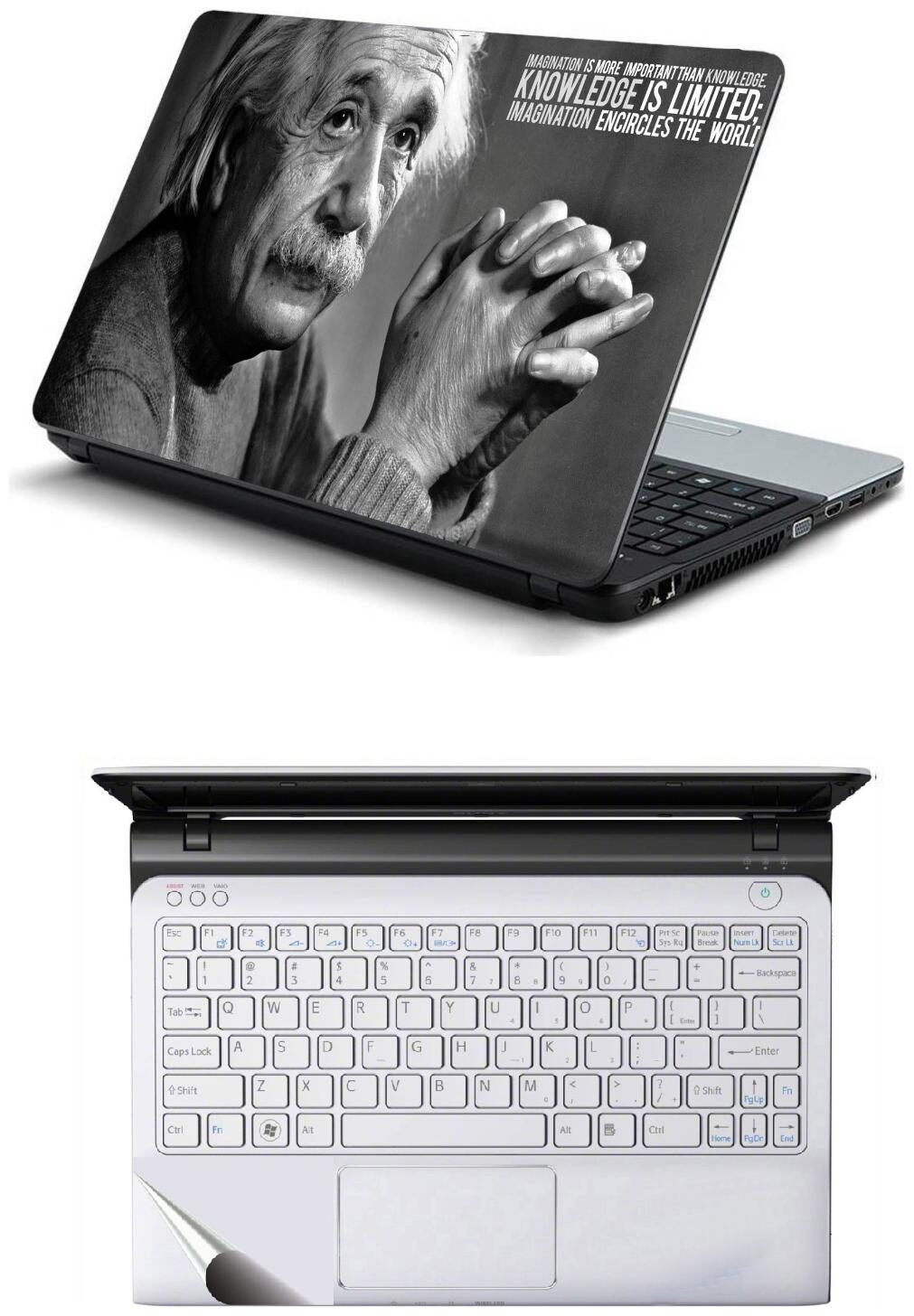 

Namo Arts Combo of Laptop Skins 15 6 inch Stickers with Laptop TrackPad Skin for All Laptop - Notebook PTMHQ10050 Einstein Quotes