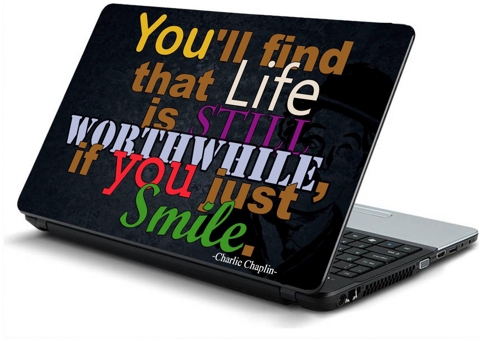 

Namo Arts Just Smile Laptop Skin Stickers for HP-Dell-Lenovo-Acer-Asus 15 6 inch Laptops Notebooks