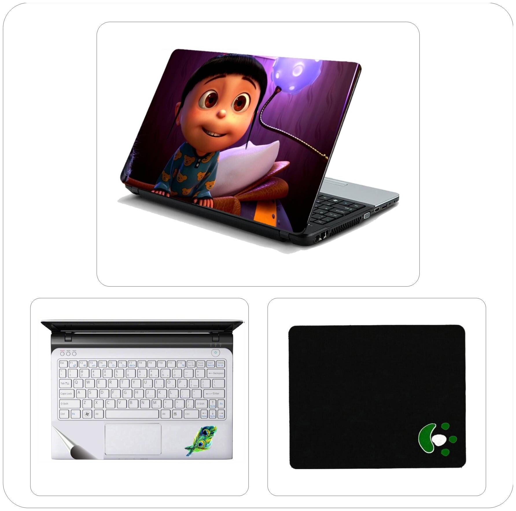 

Namo Arts Little Agnes Laptop Skin Stickers Mouse Pad and Palmrest Skin for HP-Dell-Lenovo-Acer-Asus 15 6 inch Laptops Notebooks