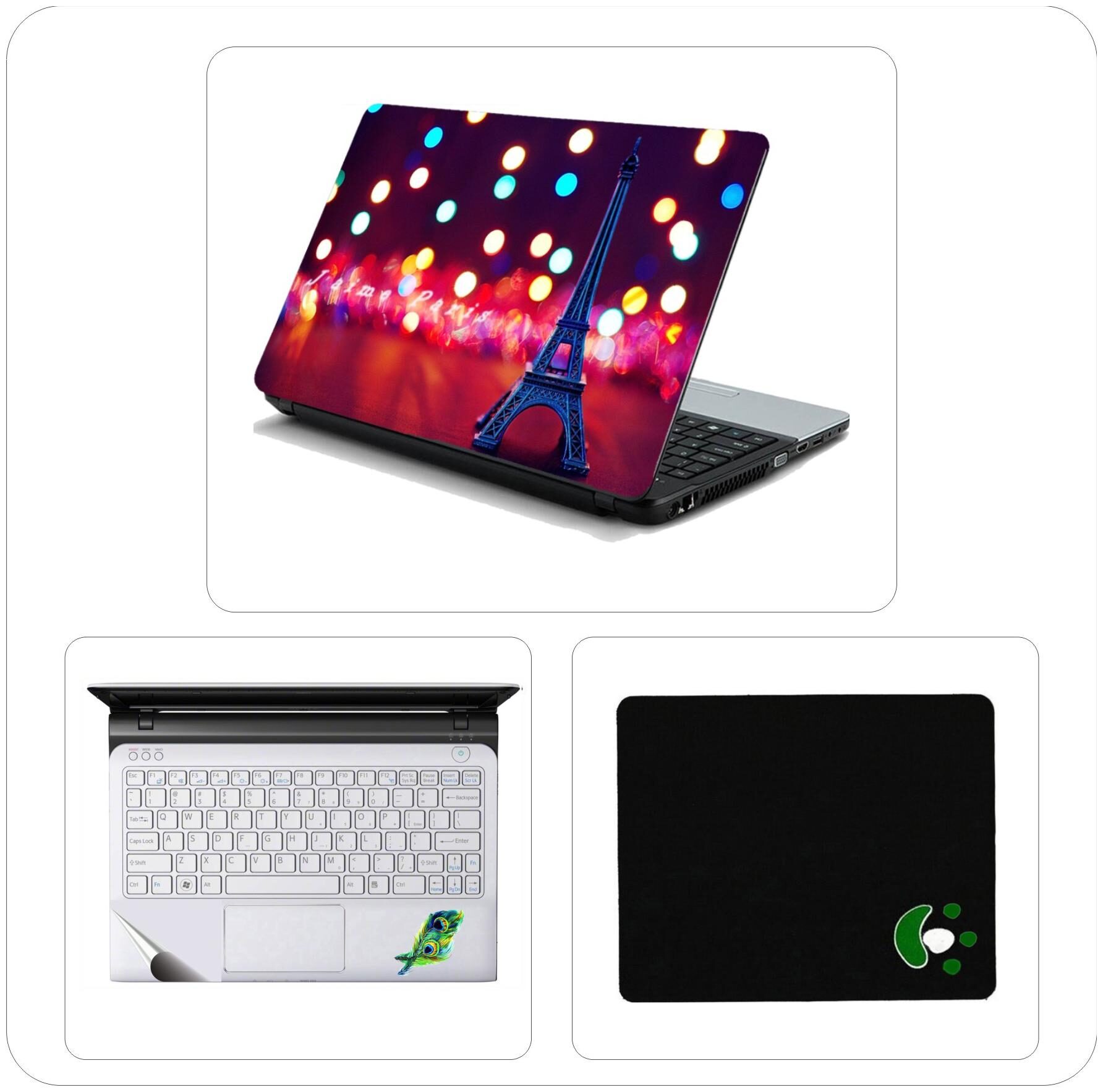 

Namo Arts Paris Love Laptop Skin Stickers Mouse Pad and Palmrest Skin for HP-Dell-Lenovo-Acer-Asus 15 6 inch Laptops Notebooks