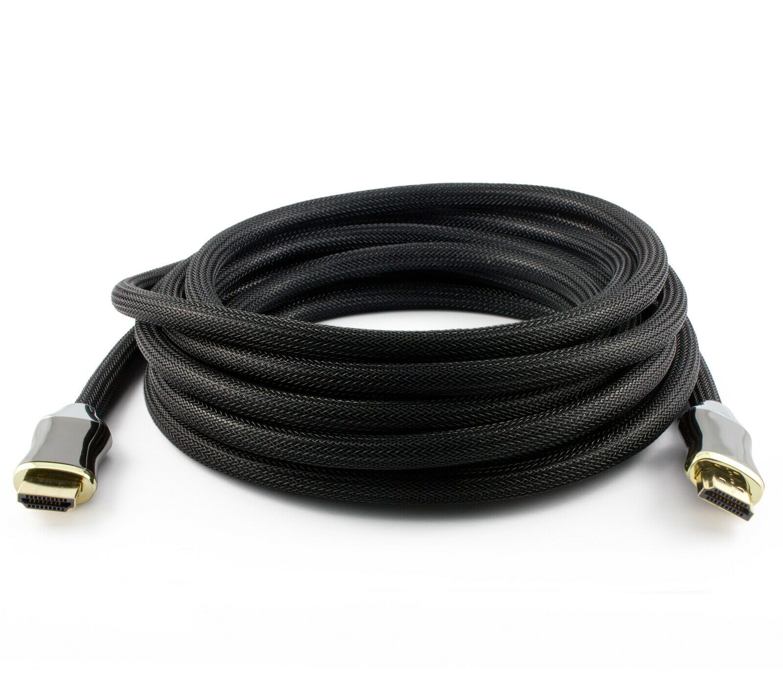 

New 15FT HDMI Braided Ultra HD Cable High Speed Ethernet HDTV 2160p 3D 4K CHROME