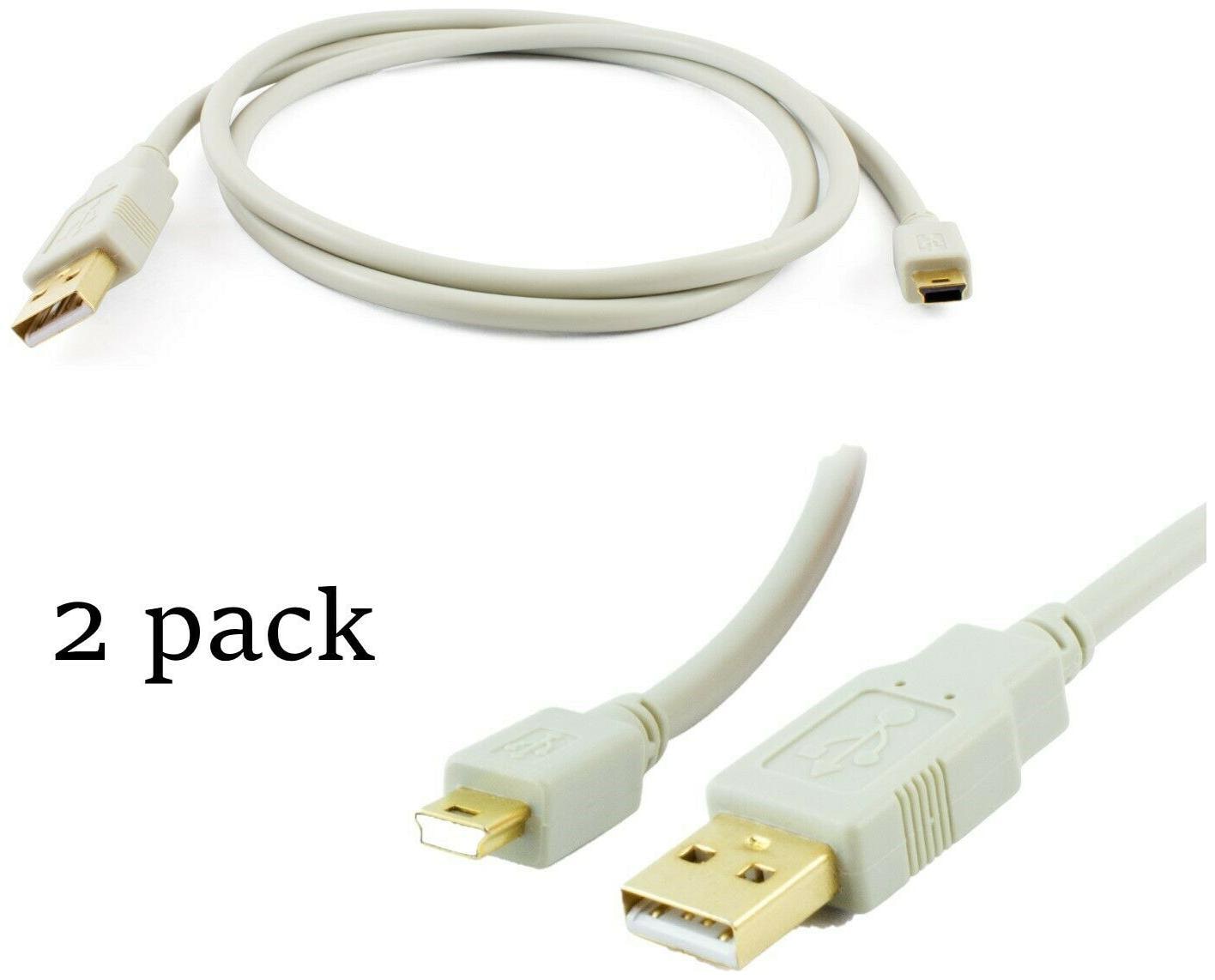 

New 2x USB 3ft USB 2 0 28AWG Cable Type A to Mini B Male to Male 5PIN for Camera