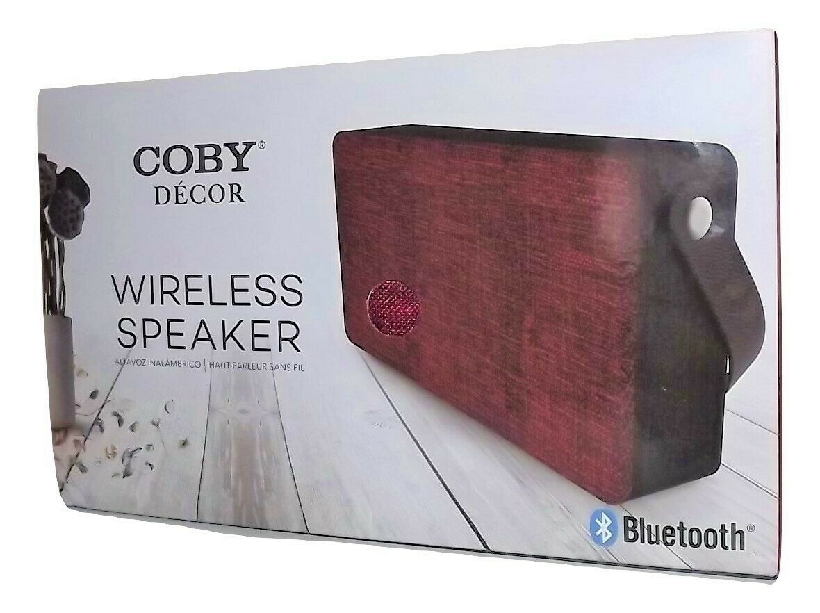 

NEW COBY DECOR WIRELESS BLUETOOTH SPEAKER RED