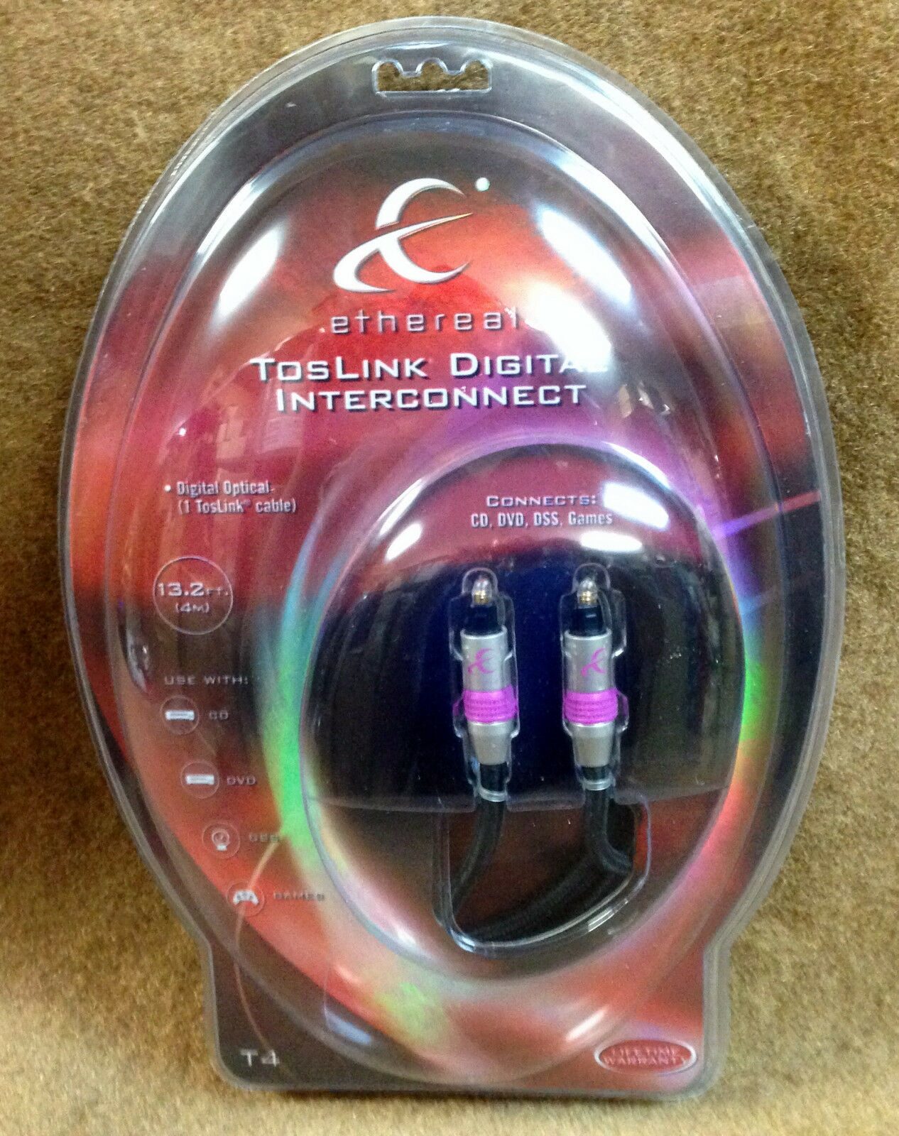 

NEW Ethereal EE-T4 Toslink Optical Audio Cable 4M (13 2 Ft) Premium Grade