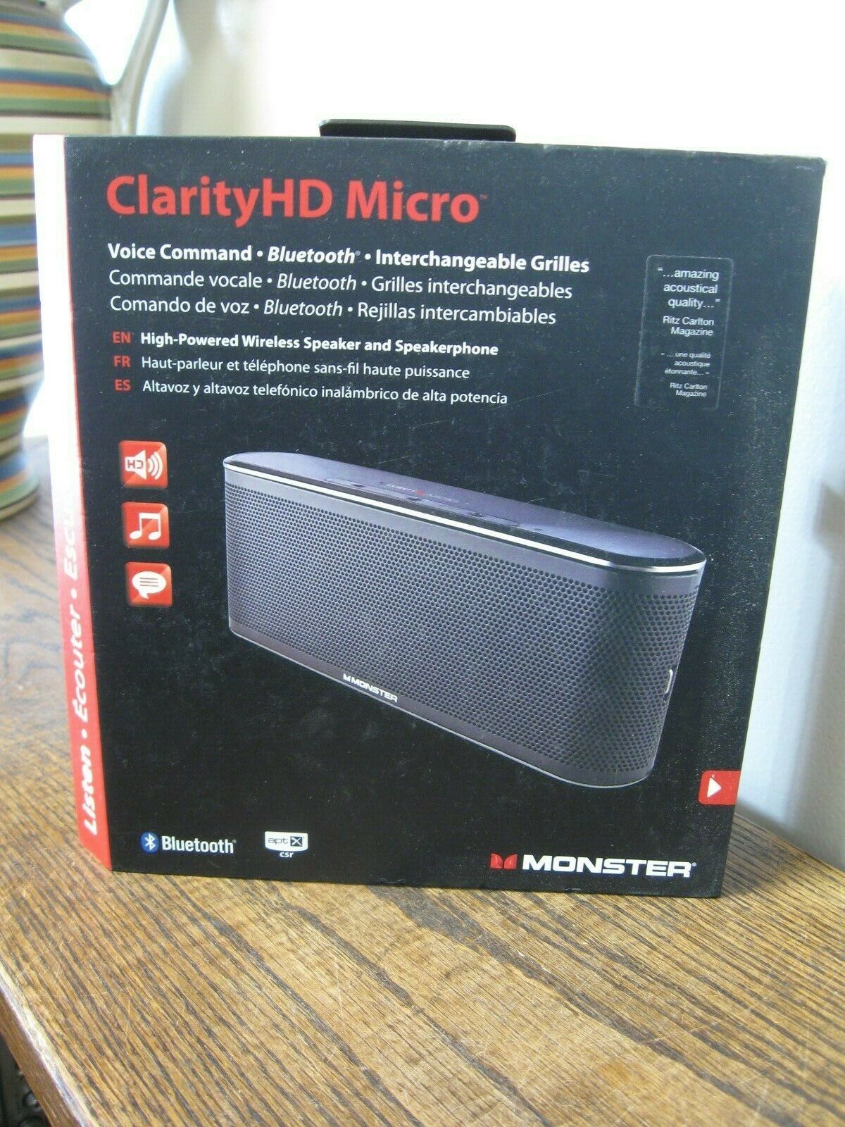 

New Monster ClarityHD Micro High-Powered Wireless Speaker Speakerphone 133266