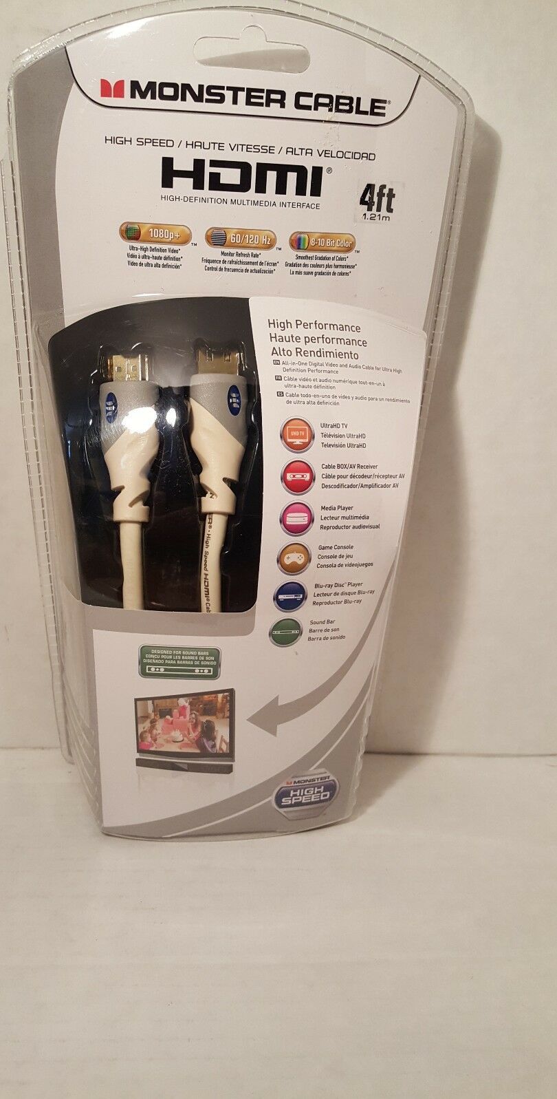 

NEW Monster High Speed UltraHD HDMI Cables 4 HDMI Cable