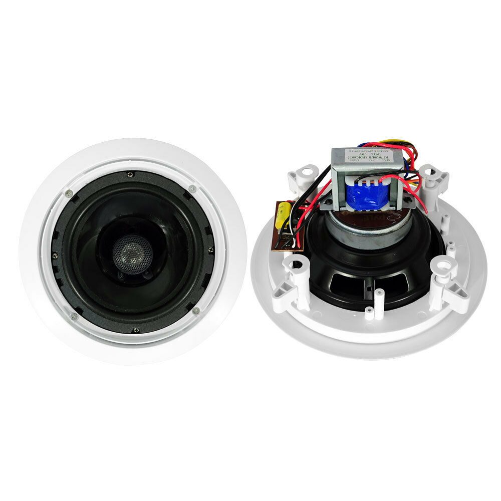 

NEW PyleHome PDIC60T 6 5 Two-Way In-Ceiling Speakers w 70V Transformer