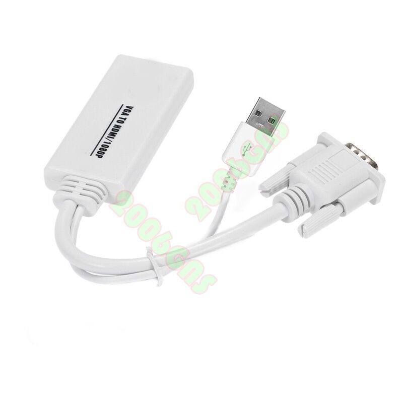 

New VGA Male to HDM Output PC to TV Converter Cable with AUDIO FOR HDTV 1080P