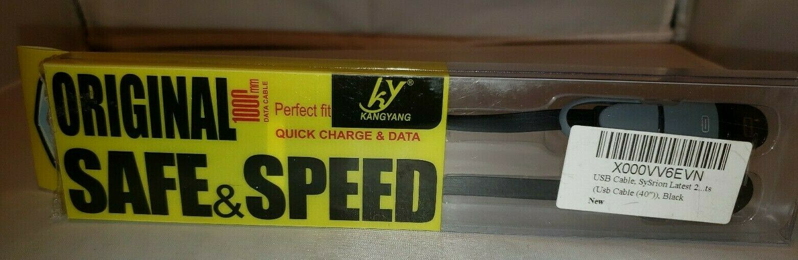 

Original Safe speed USB cable 40 black new 1000m data quick charge Iphone Cel