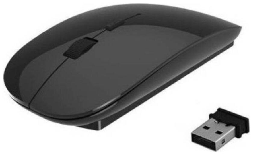 Oxza 2.4Ghz Ultra Slim Wireless Optical Mouse USB, Black
