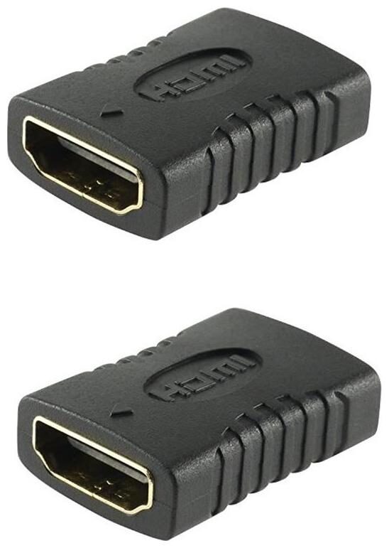 Pack of 2 HDMI Female to Female Jointer Coupler Extender HDMI Cable