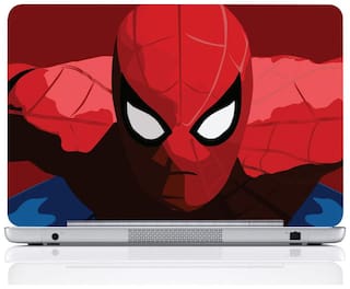 Buy Paper Plane Design Spider Man Printed Laptop Skin Vinyl For