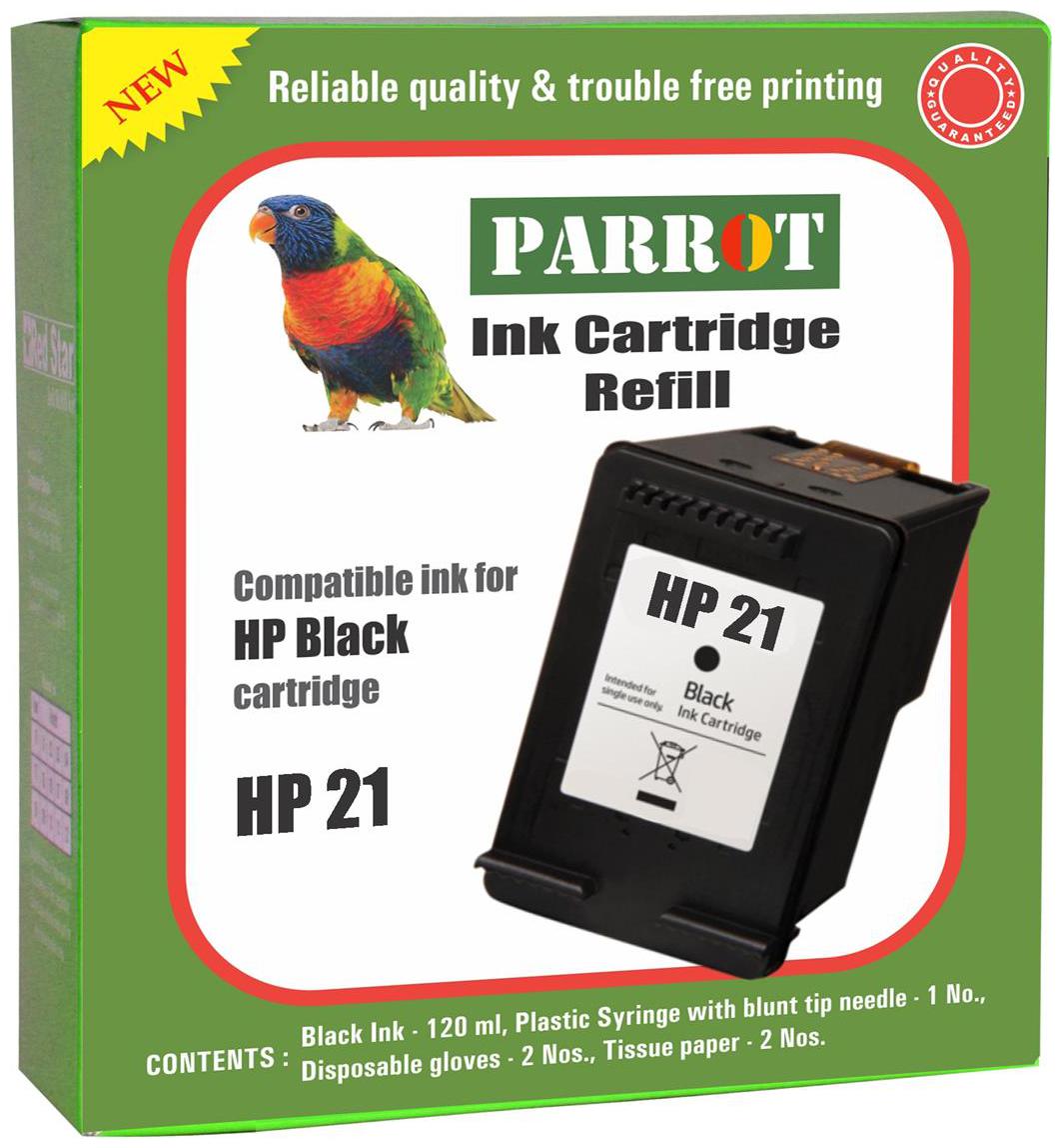 

Parrot ink cartridge refill for HP 21 black ink cartridge fine quality 120ml ink tools