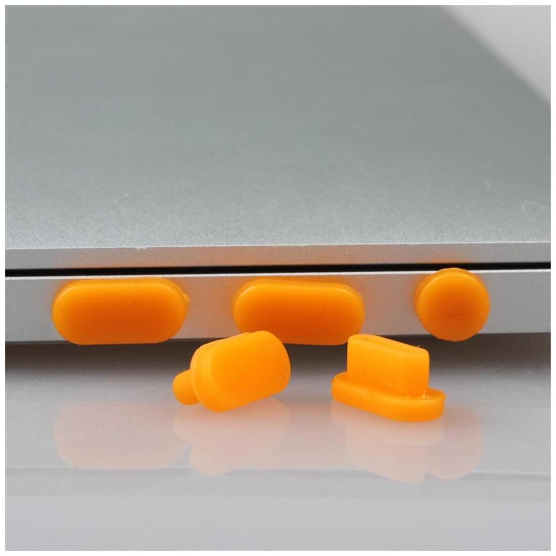 

Pashay Anti Dust Silicone Plugs Cover for Apple Macbook pro 13 Touch Orange color