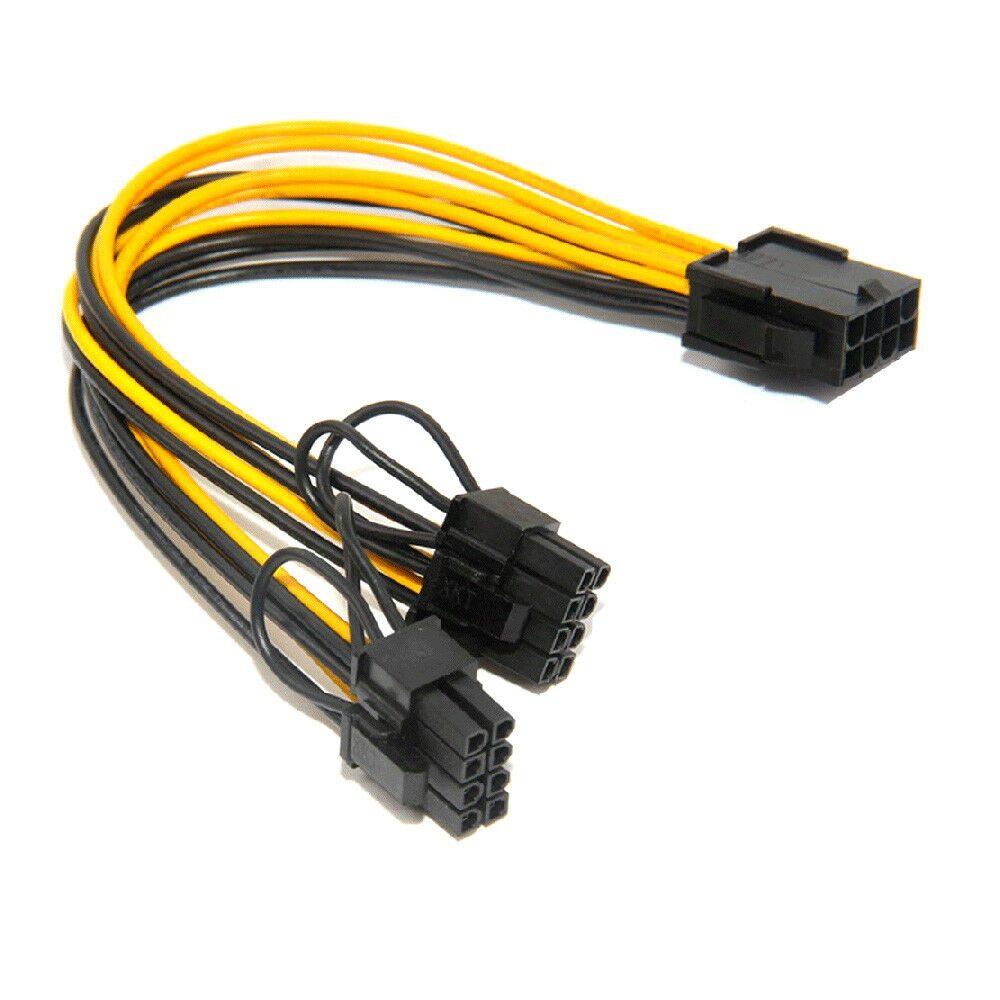 

PCI-E 8-Pin To 2x 8 Pin 6 Pin Dual Power Splitter Cable Extension Wire