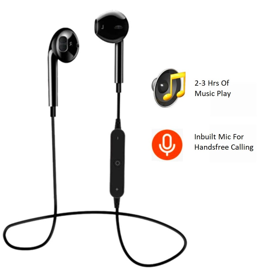 

Pickadda S6-BT In-Ear Bluetooth Headset ( Black )