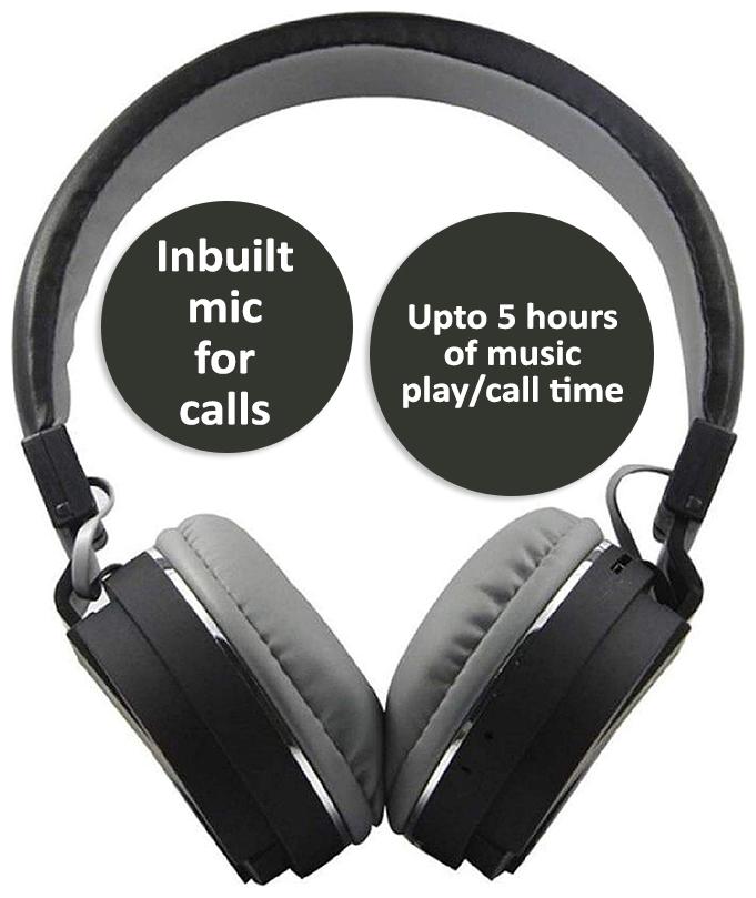 

Pickadda SH-12 On-Ear Bluetooth Headset ( Black )