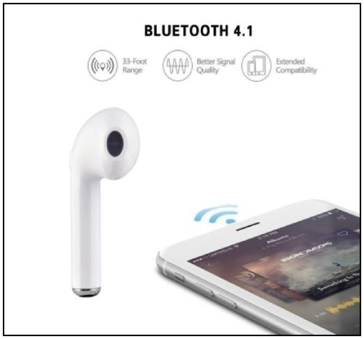 

PICKMALL 302 Mono Bluetooth Headset ( White )