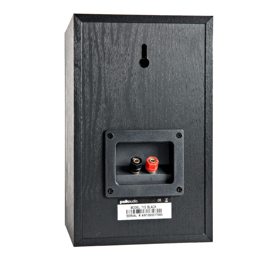 PairT15 Polk Audio 2-Way Indoor Bookshelf Speaker in Black