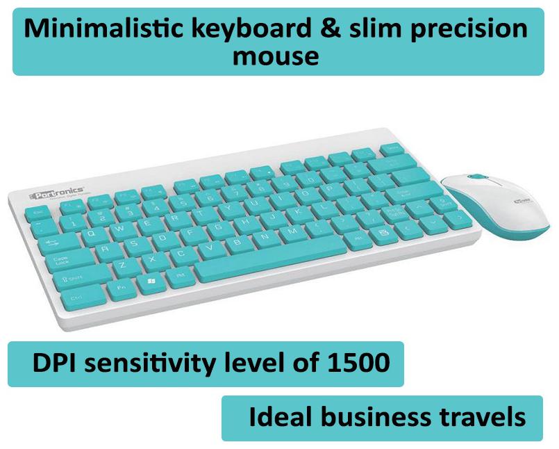 

Portronics Por-373 Wireless Keyboard Mouse Set ( White )