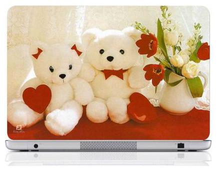 

Procence teddy with heart and flower Laptop skin decals