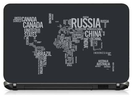 

Procence world map Laptop skin decals