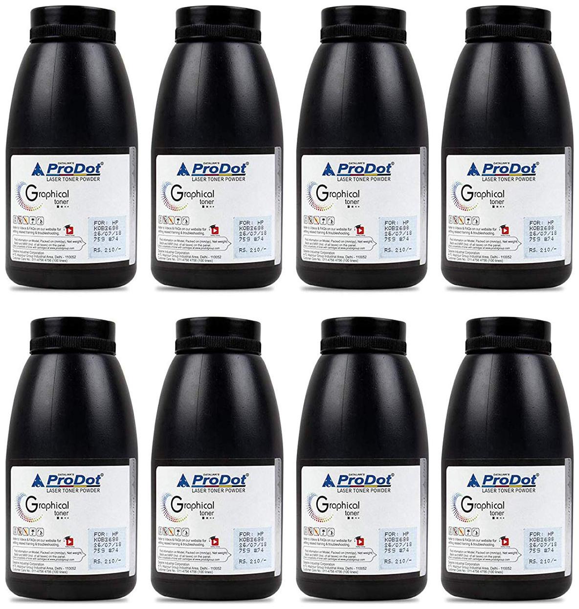 

ProDot Kobra 3688 Laser Toner Powder Compatible for HP 35A 36A 88A 278A 285A Canon 337 912 925 (75g x Pack of 8)